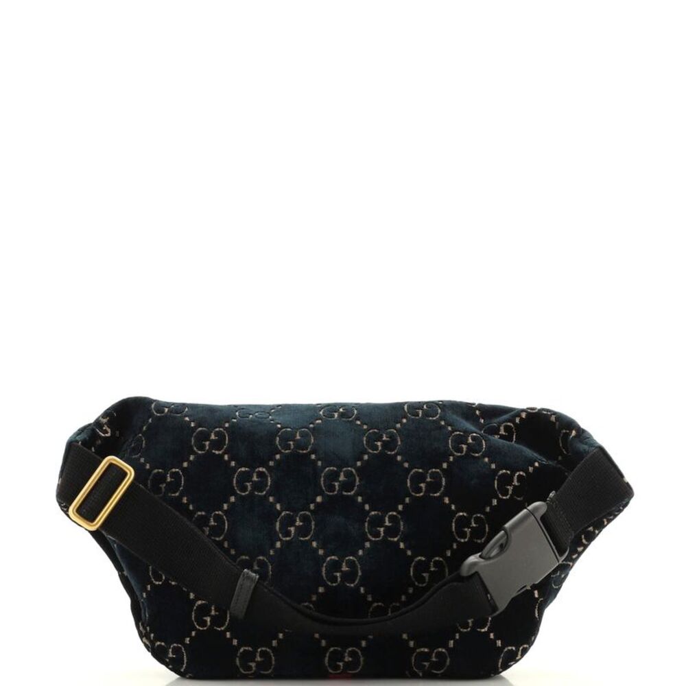 Gucci Ophidia Zip Belt Bag GG Velvet Blue - Picture 3 of 6